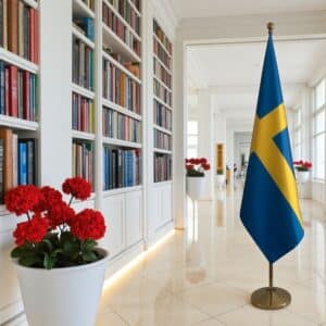 drapeau Suède sur hampe