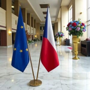 drapeau Tchequie et UE