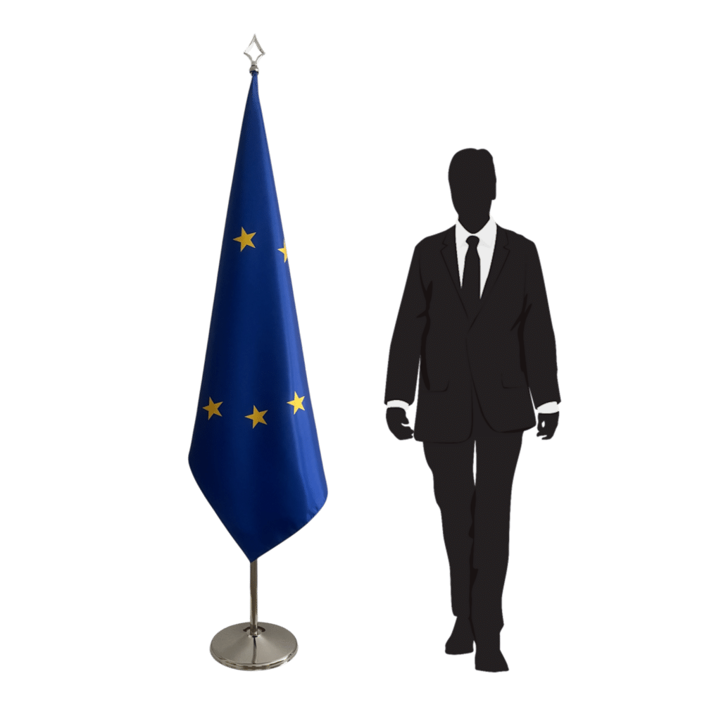 Bandera de la UE en el atril