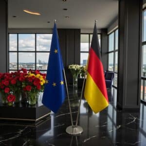 drapeau allemagne sur pied