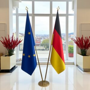 drapeau allemand sur hampe