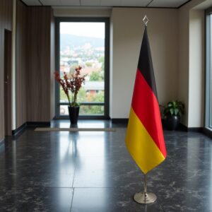 drapeau allemand avec socle