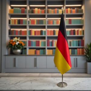 drapeau allemand avec socle