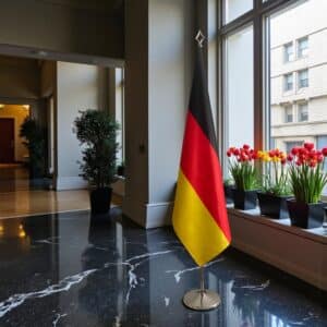 drapeau allemand avec socle