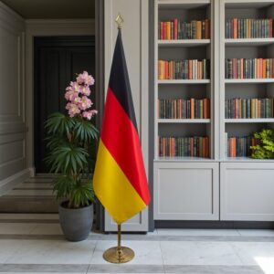 drapeau allemand sur hampe