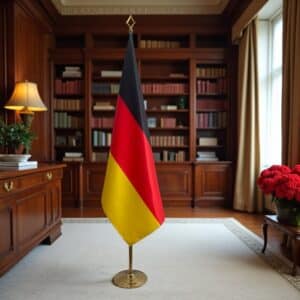 drapeau allemand sur hampe