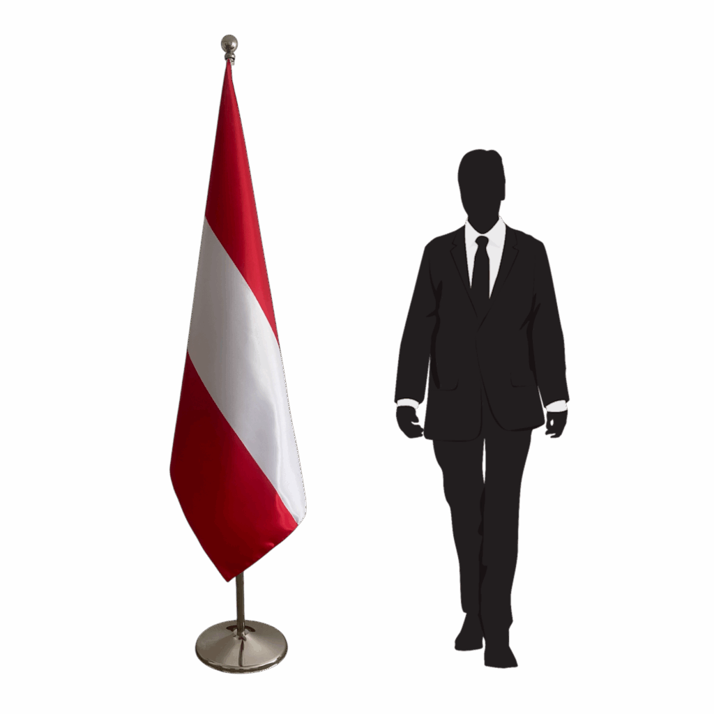 Bandera de Austria en asta