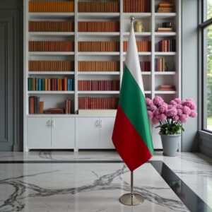 drapeau bulgarie avec hampe