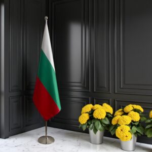 drapeau bulgarie avec hampe