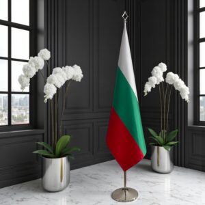 drapeau bulgarie sur socle
