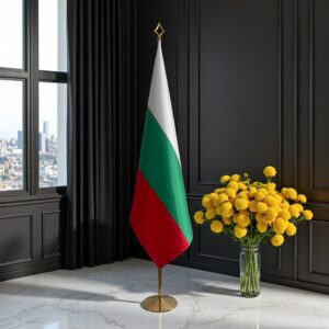 drapeau bulgarie avec mât