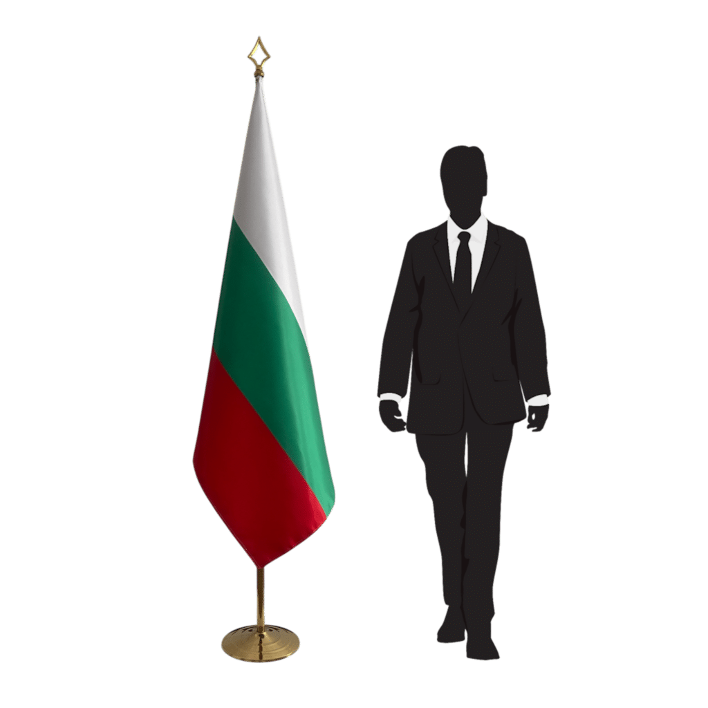 bandera de bulgaria en asta