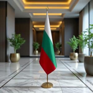 drapeau bulgarie avec mât