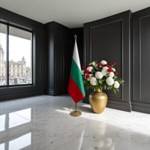 drapeau bulgarie avec mât