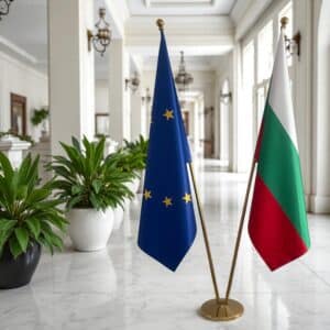 drapeau bulgarie avec mât