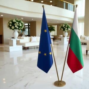 drapeau bulgarie avec mât
