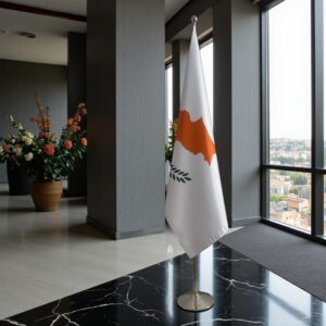 drapeau Chypre sur pied