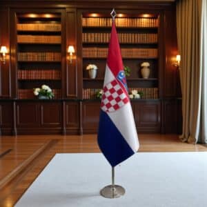 drapeau Croatie sur pied