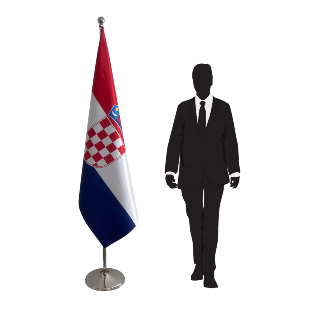 bandera de croacia en asta