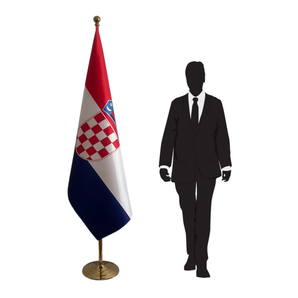bandera de croacia en asta