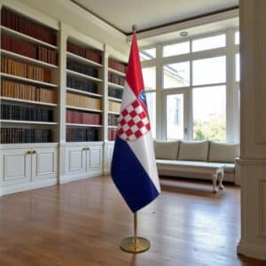 drapeau Croatie avec socle