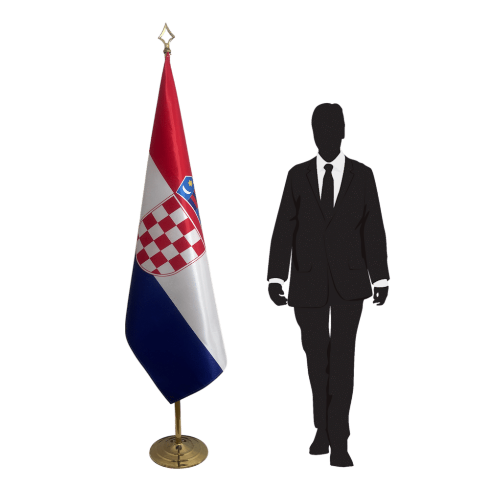 bandera de croacia en asta