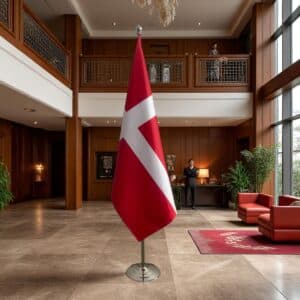 drapeau Danemark sur pied