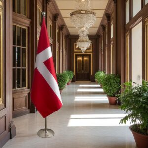 drapeau Danemark sur pied