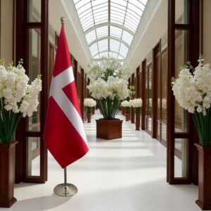 drapeau Danemark sur pied