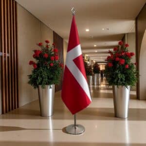 drapeau Danemark sur hampe