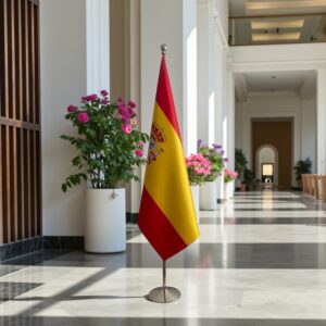 drapeau espagne sur pied