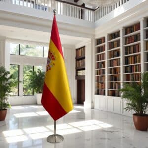 drapeau espagne sur pied