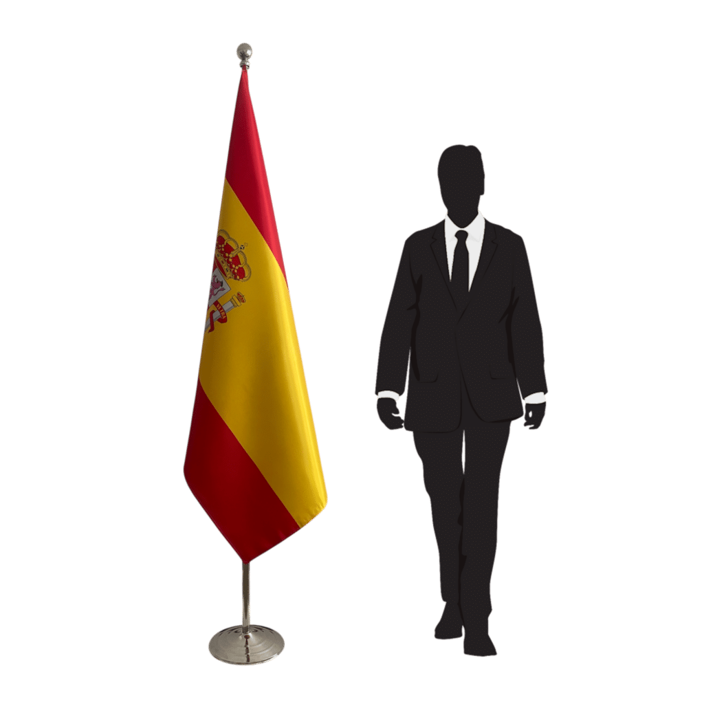 bandera de españa en asta