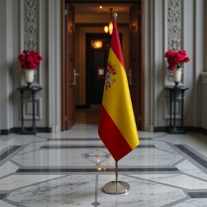 drapeau espagne sur hampe