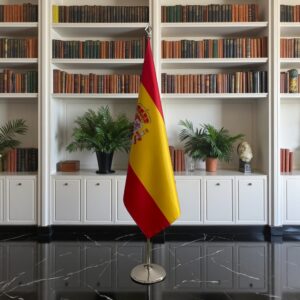 drapeau espagne sur hampe