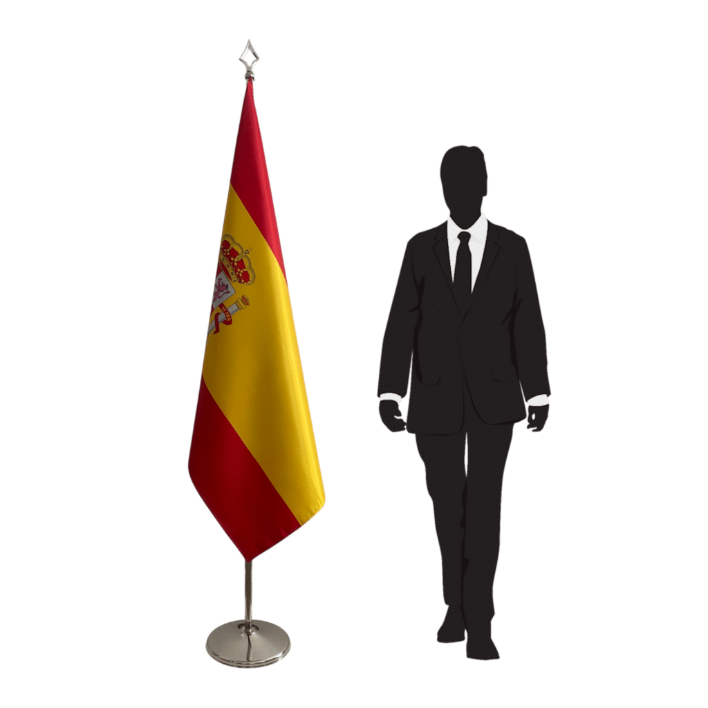 bandera de españa en asta