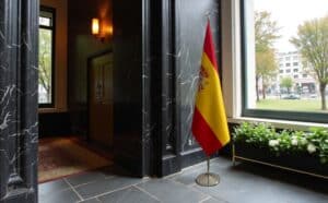 drapeau espagne sur hampe