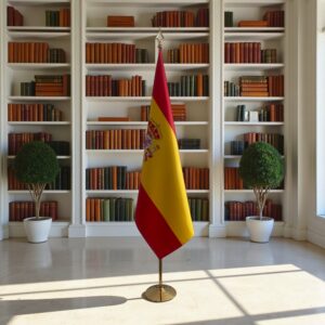 drapeau espagne avec pied