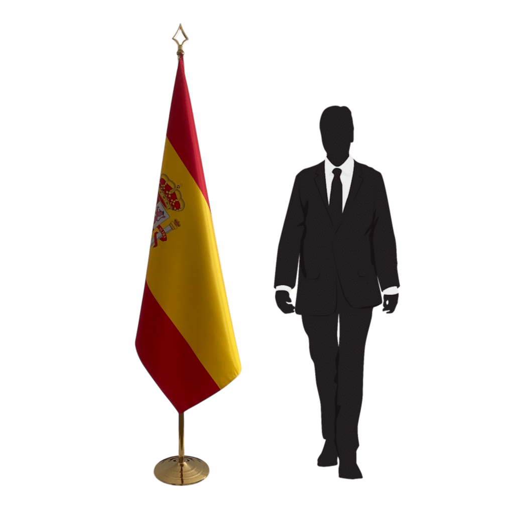 bandera de españa en asta