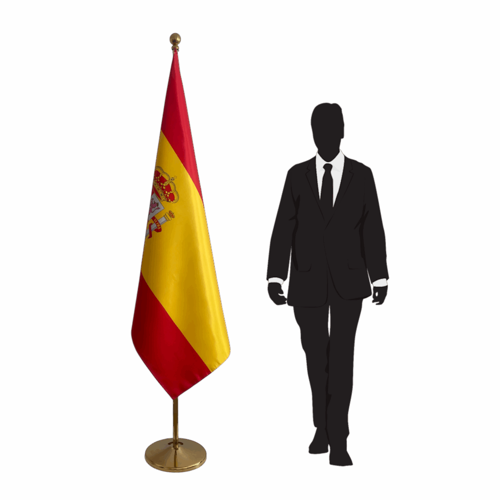 bandera de españa en asta
