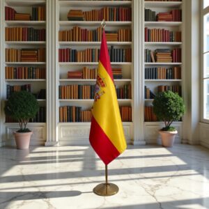 drapeau espagne avec pied