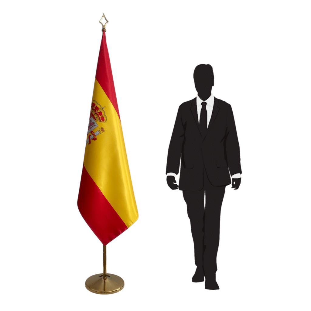bandera de españa en asta