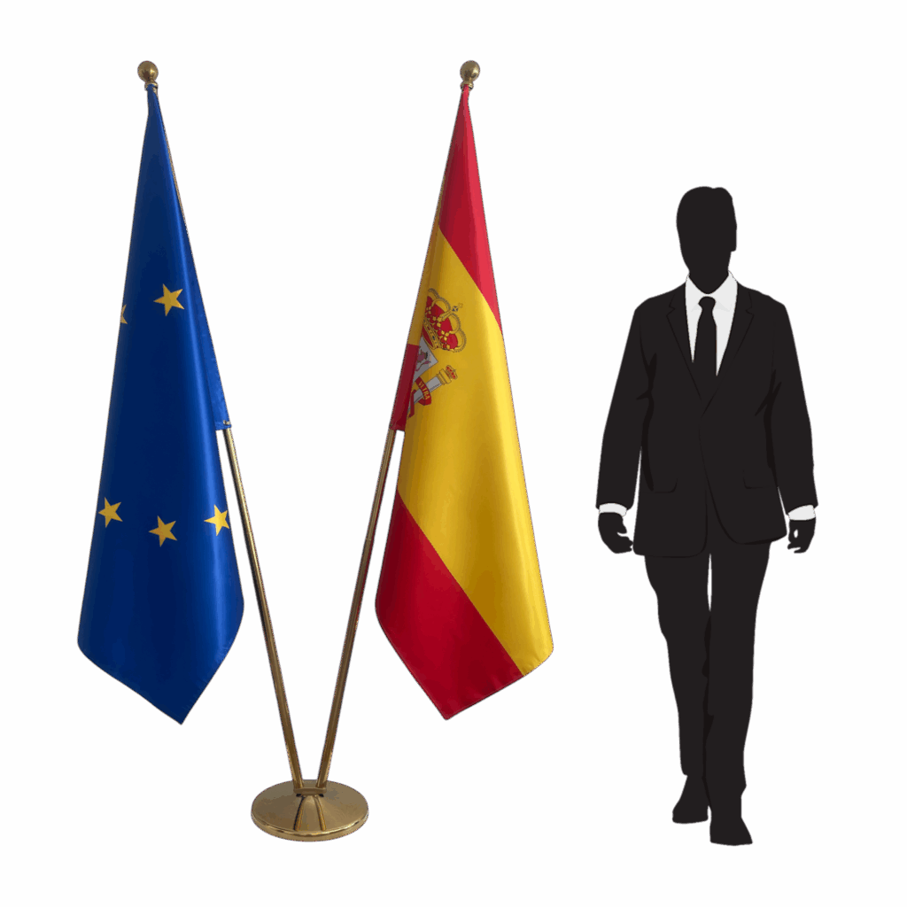 bandera de españa en asta