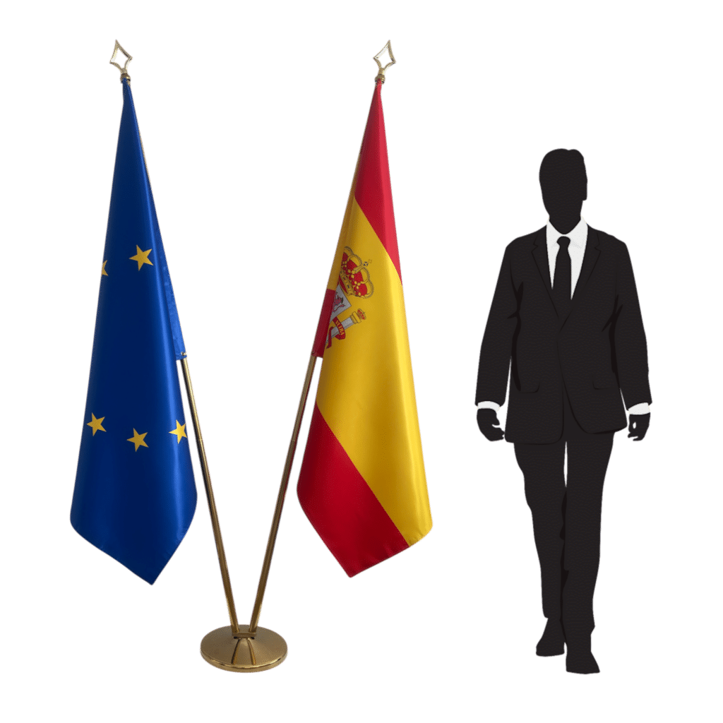 bandera de españa en asta
