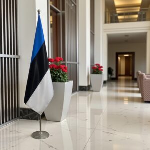 drapeau estonie sur pied