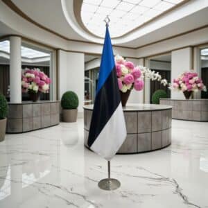 drapeau estonie avec pied