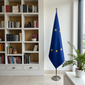 drapeau UE sur pied
