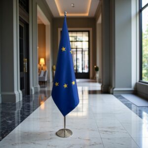 drapeau UE sur pied