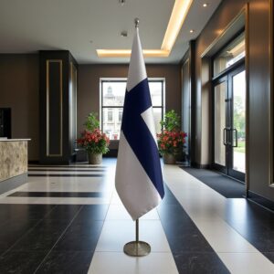 drapeau Finlande sur pied