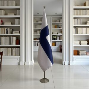 drapeau Finlande sur pied